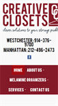 Mobile Screenshot of creativeclosets.info